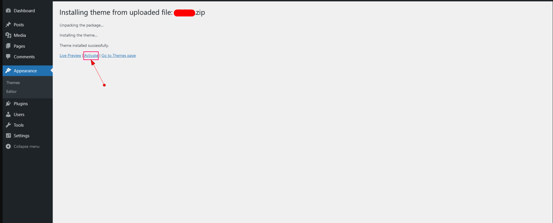 Theme Installation