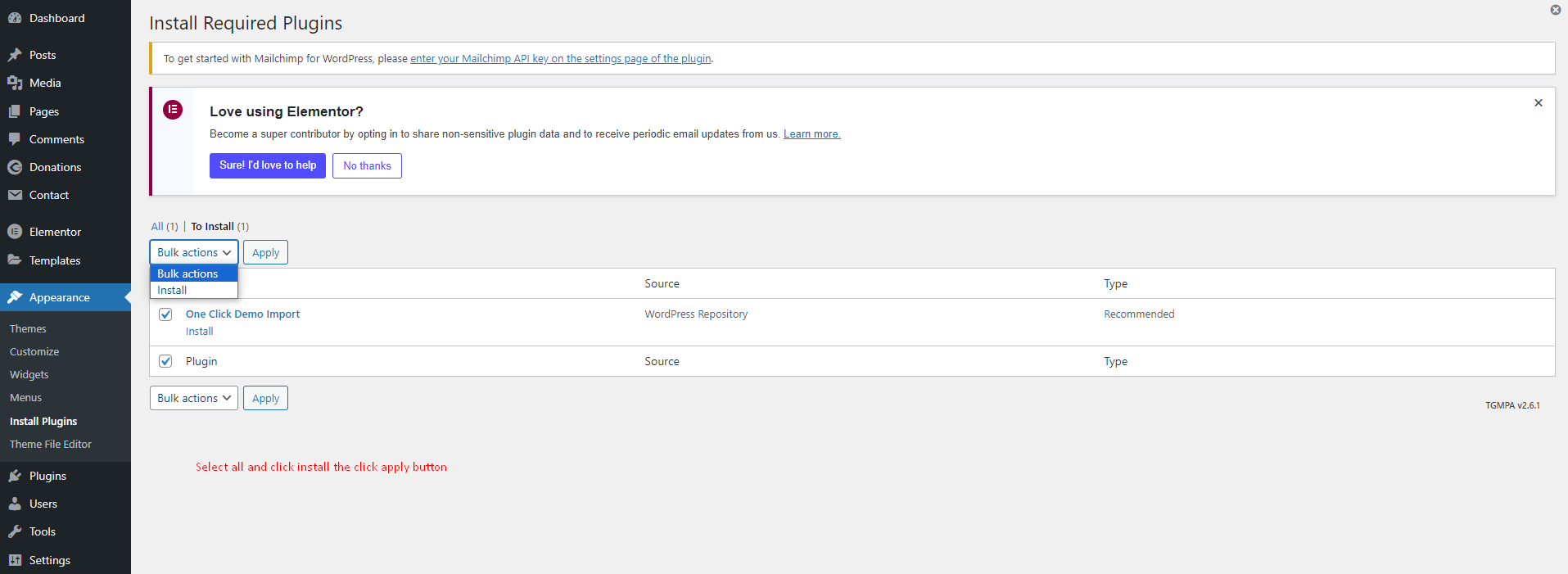 Install Plugins